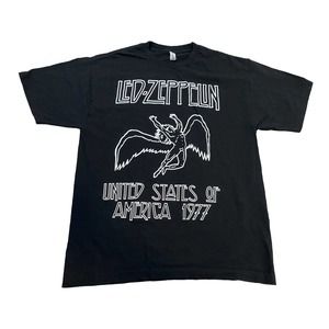 Vintage Led Zeppelin Shirt Mens Large 1977 United States of America Rock Band